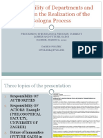 Darko Polsek, University of Zagreb, Croatia "Responsibility of Departments and Schools in The Realization of The Bologna Process"