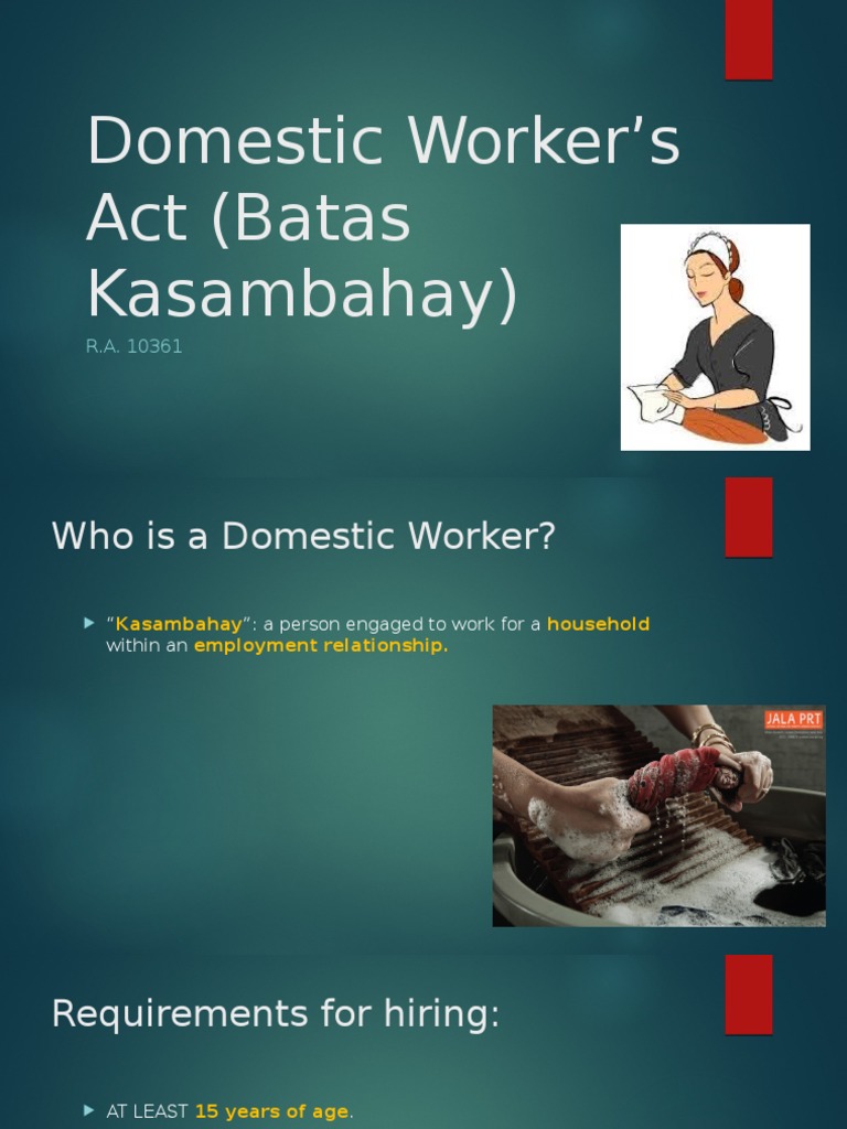 Domestic Workers Act Pdf Domestic Worker Employment