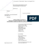 Briefs in Support of Motion To Dismiss For Invalidity Unpatentable Subject Matter Under 35 U.S.C Section 101 Briefs in Endo V Actavis Kidney Function Patent Delaware Case