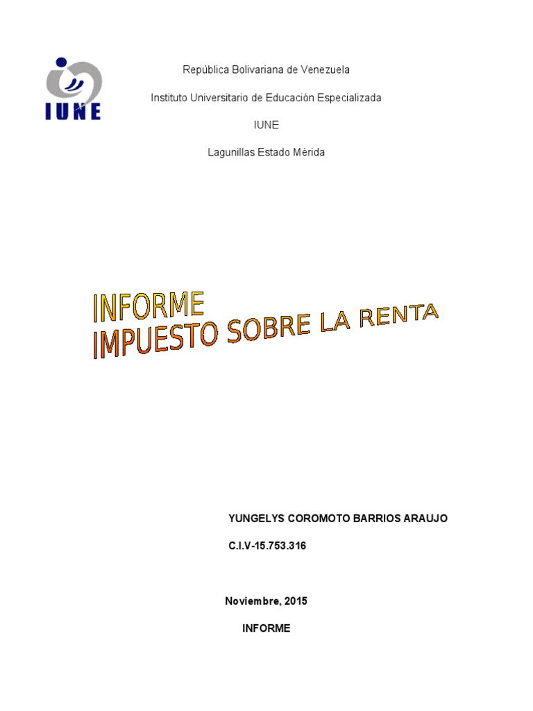 Finalidad del Impuesto sobre la Renta | PDF | Inflación | Impuesto ...