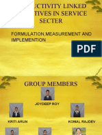 Productivity Linked Incentives in Service Secter: Formulation, Measurement and Implemention