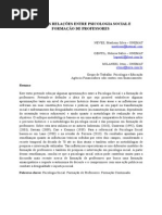 Artigo Semiedu 2012 Psicologia Social e Formação de Professores