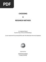 Download Choosing a Research Method by mckohima SN29270721 doc pdf