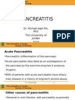 Pancreatitis: Dr. Ahmad Aqel RN, PHD The University of Jordan 2015