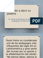 Aprender A Decir Su Palabra - Paulo Freire