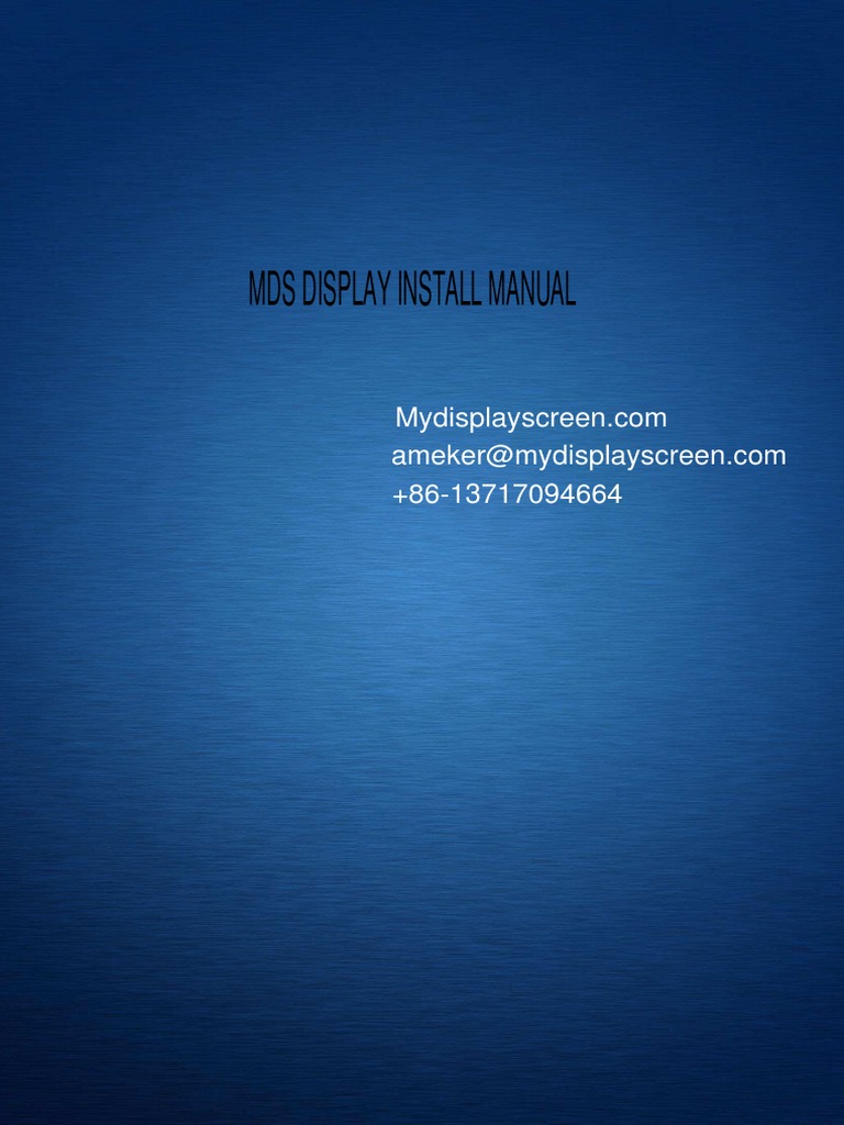 MDS LED Display Installation Guide | PDF | Electrical Connector ...