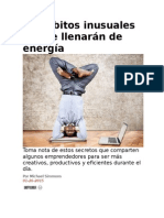 14 Hábitos Inusuales Que Te Llenarán de Energía