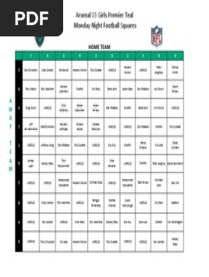 arsenal mnf squares