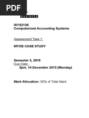 Isys2126 Myob test Updated
