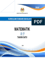 Dokumen Standard Kssr Matematik Tahun 1 Sjkc
