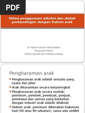 Alkohol Arak Dr Yasmin Pdf