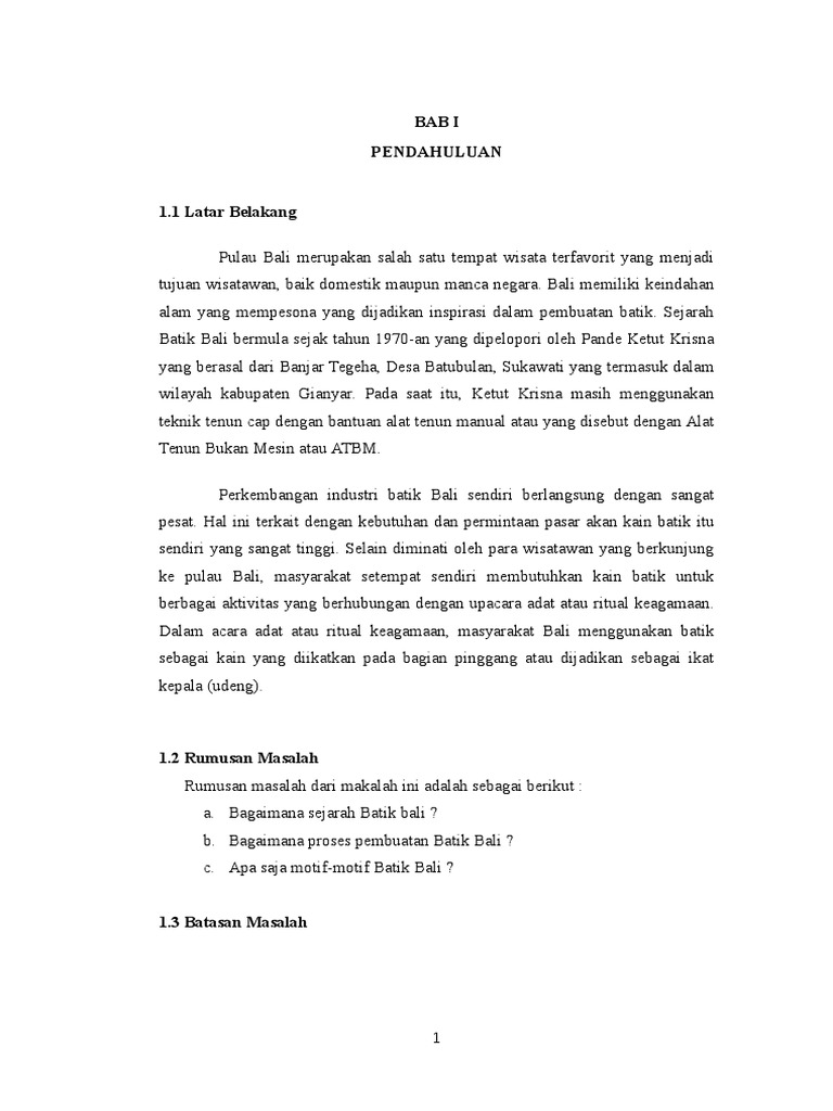 Makalah Batik Bali Makalah motif batik bali