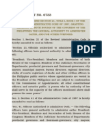 2.7 Ra 6733 Amend Section 21, Title i, Book i of the Revised Administrative Code of 1987