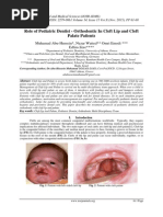 Role of Pediatric Dentist - Orthodontic In Cleft Lip and Cleft Palate Patients