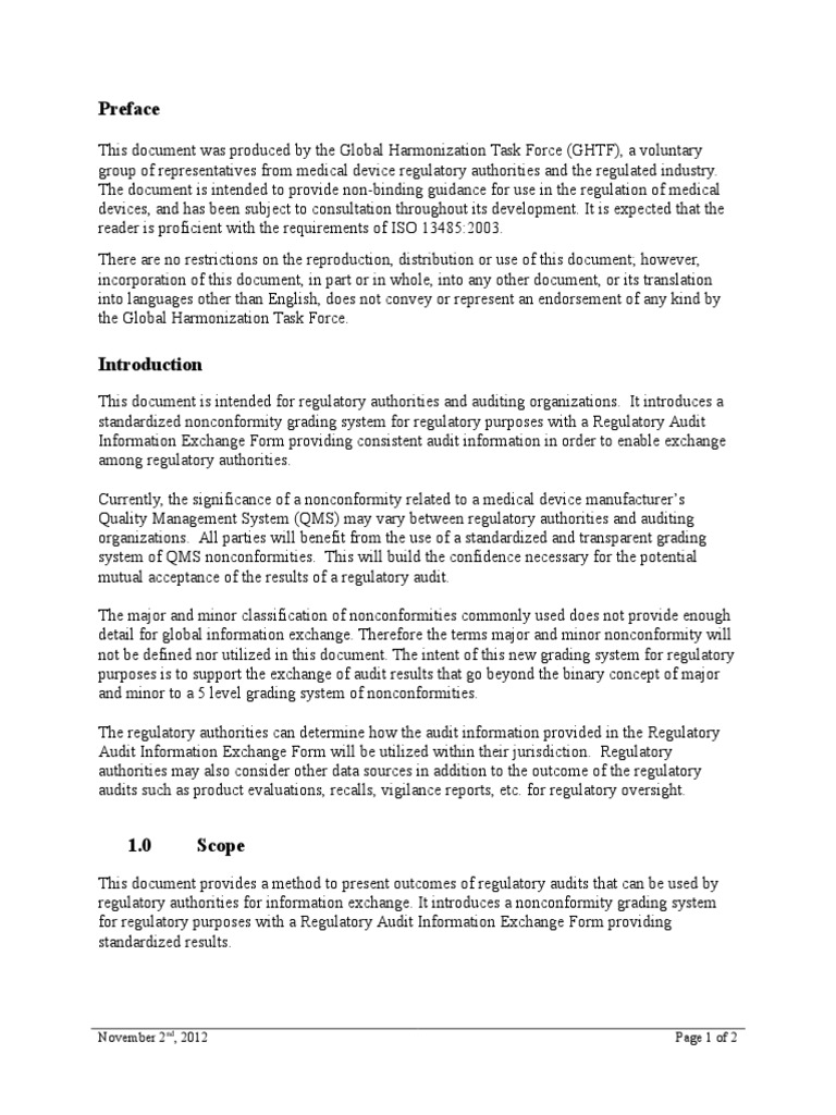 Nonconformity Grading System Overview | PDF | Quality Management System ...