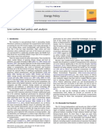 Low Carbon Fuel Policy and Analysis