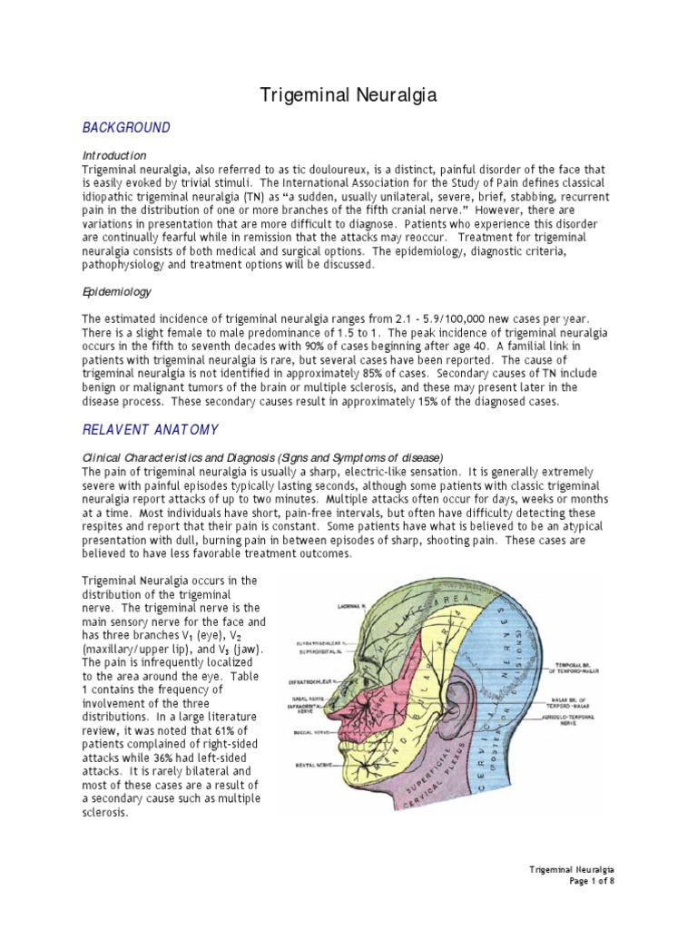 Trigeminal Neuralgia Clinical Medicine Neurology