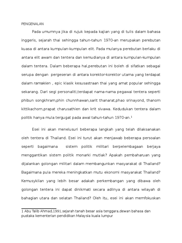 Peranan Tentera Di Thailand Pdf