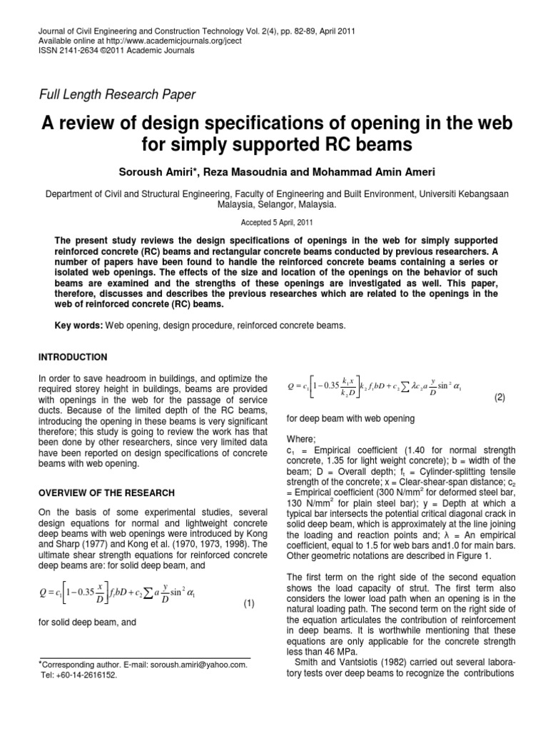 Design Specifications of RC Beams | PDF | Bending | Beam (Structure)