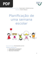Planificação Semanal Pré -  Escolar