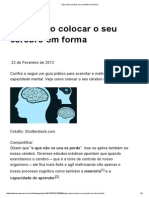 Veja Como Colocar o Seu Cérebro em Forma