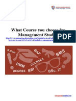 What Course You Choose For Management Studies