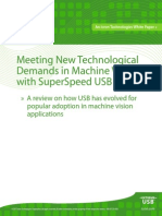 Meeting New Technological Demands in Machine Vision With Superspeed Usb 3 0 White Paper