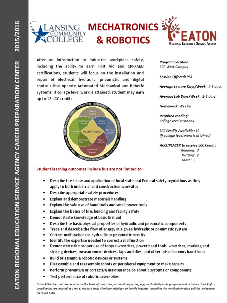 Mechatronics & Robotics Program Overview | PDF | Automation | Robotics