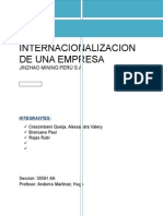 La Internacionalización de Una Empresa