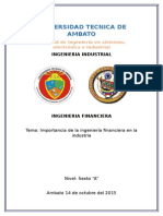 Importancia de La Ingeniaría Financiera en La Industria