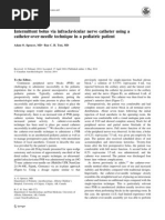 Intermittent Bolus Via Infracl