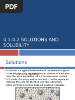 Solutions and Solubility