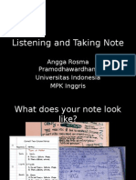 Listening and Taking Note
