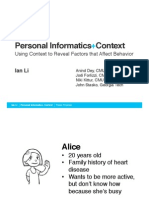 Personal Informatics and Context: Using Context To Reveal Factors That Affect Behavior