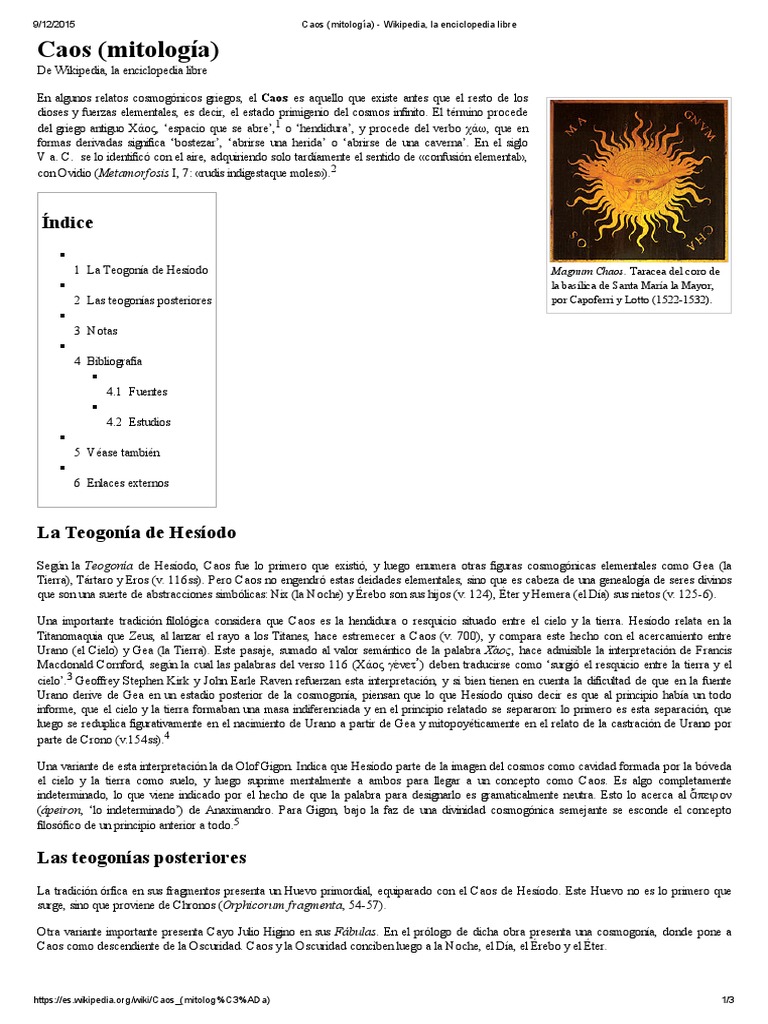 Caos (Mitología) La Enciclopedia Libre Mitologia Europea