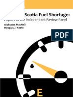 Rapport Sur La Pénurie D'essence en Nouvelle-Écosse (2015)