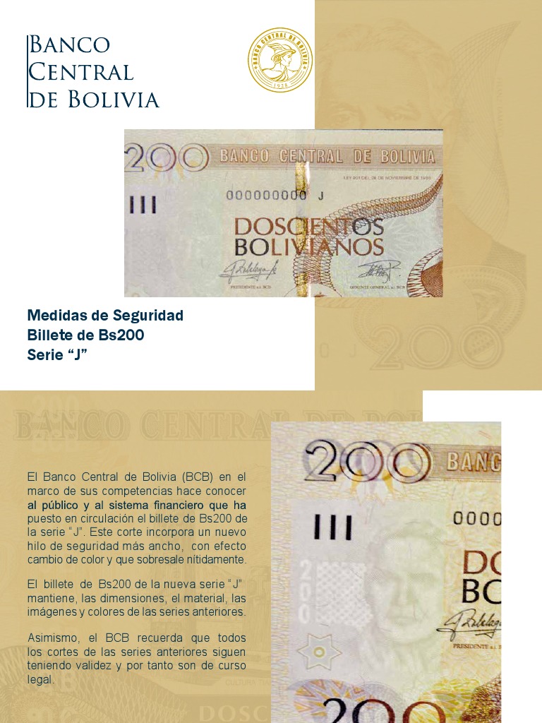 Nuevo Corte de Billete de Bs200 | PDF | Billete de banco | Papel