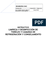 INS-02 Limpieza y Desinfecciã N de Tãºneles, Cã¡maras de Refrigeraciã N y Congelamiento.