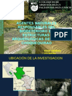 Agentes Naturales Responsables Del Biodeterioro en Estructuras Arqueologicas Del Parque Arqueológico de Choquequirao - Cusco