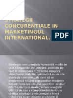 Strategii Concurentiale in Marketingul International