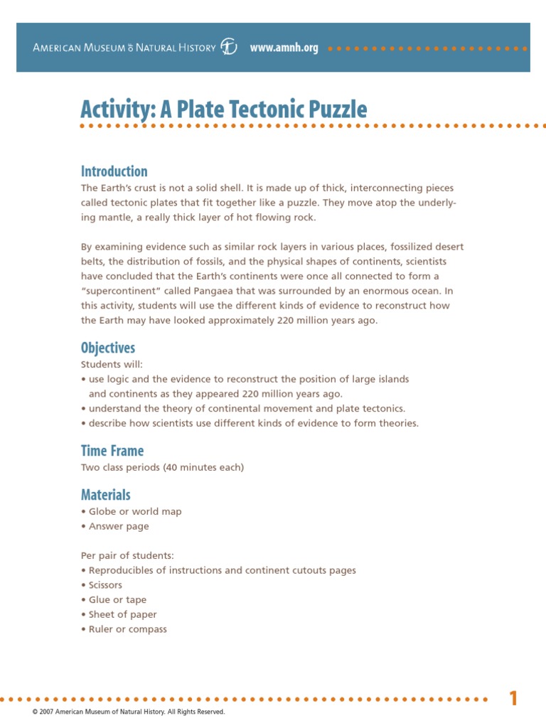 Dinos Plate Tectonics Plate Tectonics Continent