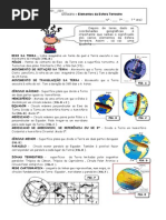 Ficha Trabalho Elementos Esfera Terrestre