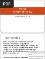 CSCU Exercise Exam