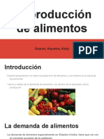 Oral presentation: La producción de alimentos