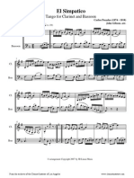 (Clarinet - Institute) Posadas El Simpatico For Clarinet and Bassoon