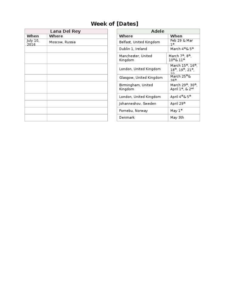 Weekly Appointment Sheet | PDF | Science & Mathematics