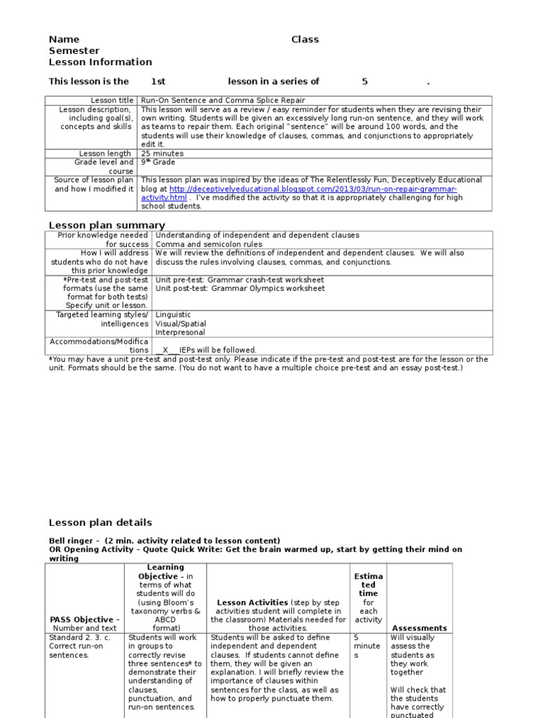 run-on-sentences-and-comma-splices-lesson-plan-comma-lesson-plan