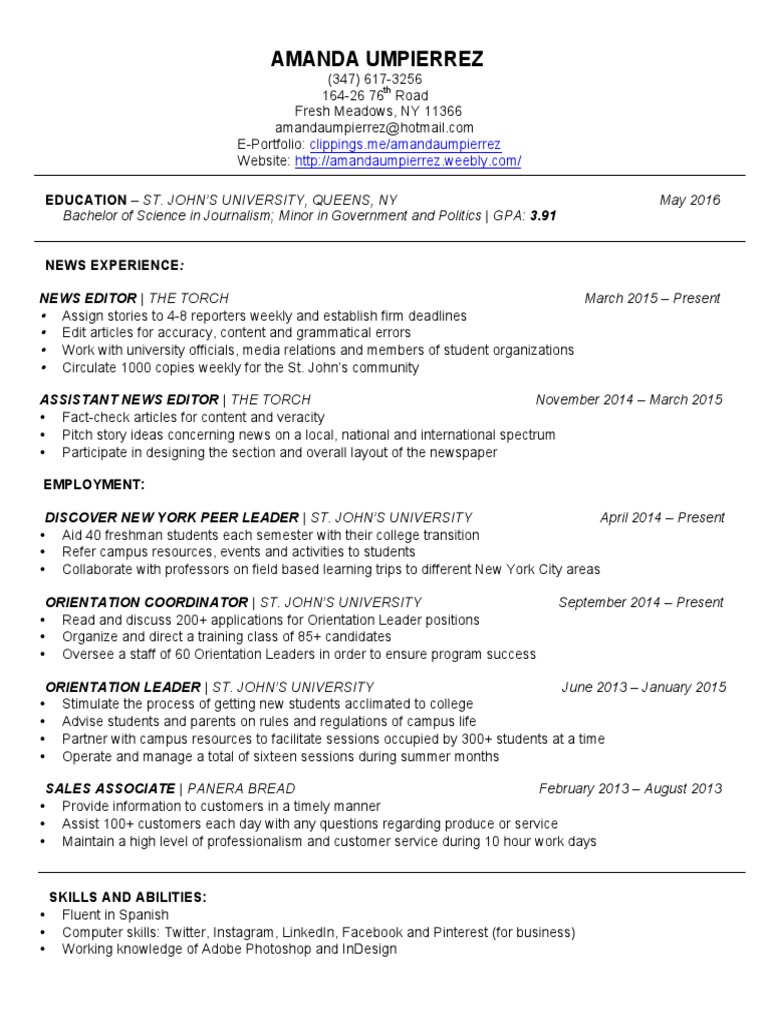 Amanda Umpierrez Resume | PDF