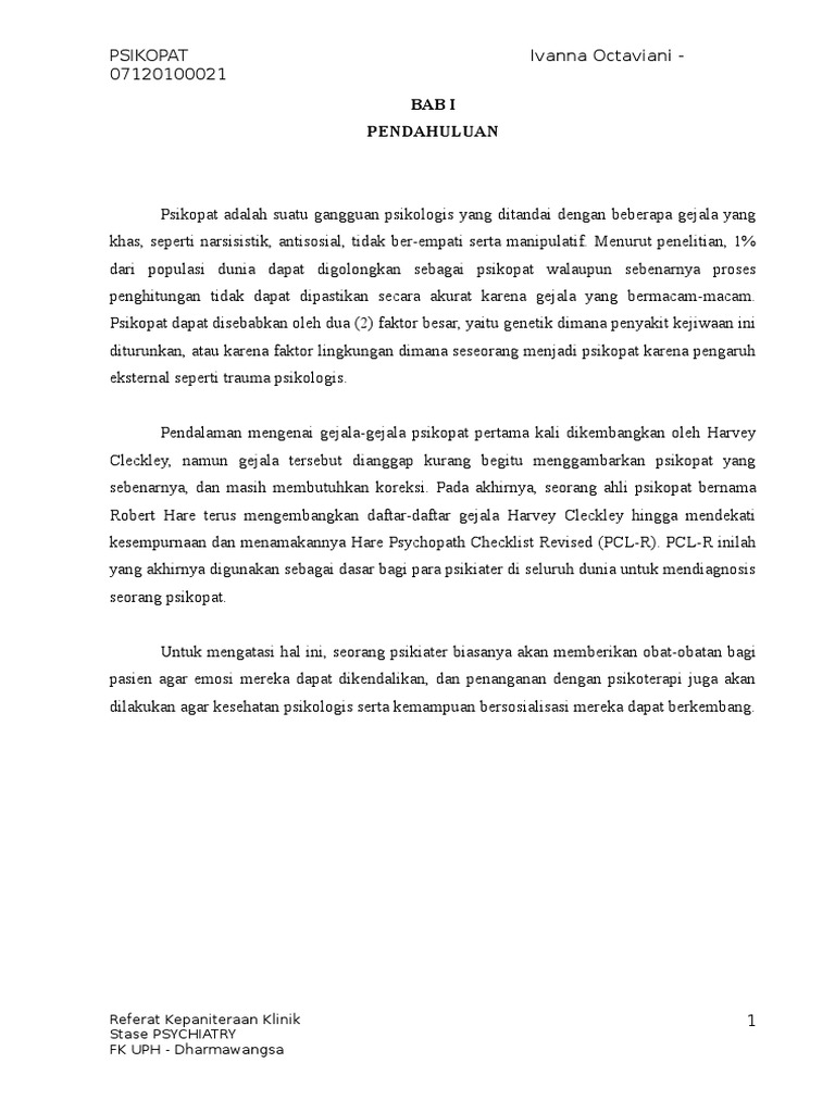 Referat Psychiatry