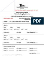 TMC - Parking Registration Form